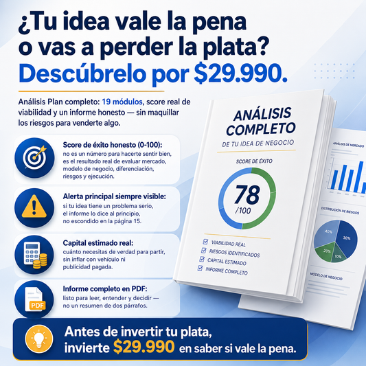 Análisis Idea de Negocio: informe completo con 19 módulos