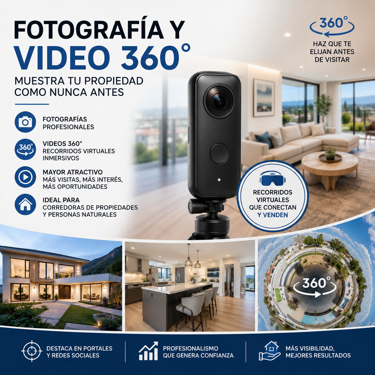 Idea de Negocio $2.000.000: Fotografía y Video en 360° especializada en Corretaje